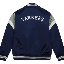 Men Mitchell & Ness Jackets & Outerwear-Heavyweight Satin Jacket New York Yankees