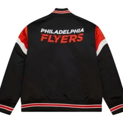 Men Mitchell & Ness Jackets & Outerwear-Heavyweight Satin Jacket Philadelphia Flyers
