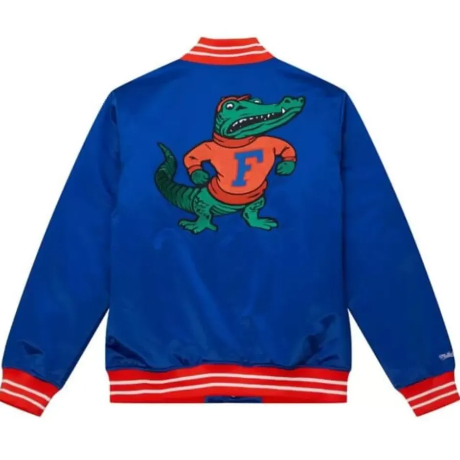 Men Mitchell & Ness Jackets & Outerwear-Heavyweight Satin Jacket University Of Florida