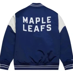 Men Mitchell & Ness Jackets & Outerwear-Heavyweight Satin Jacket Toronto Maple Leafs