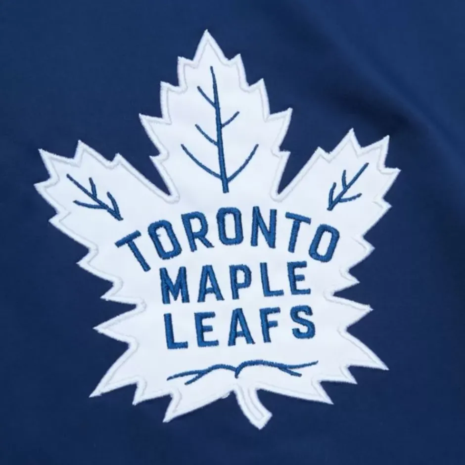 Men Mitchell & Ness Jackets & Outerwear-Heavyweight Satin Jacket Toronto Maple Leafs