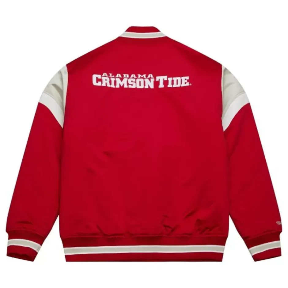 Men Mitchell & Ness Jackets & Outerwear-Heavyweight Satin Jacket University Of Alabama