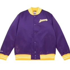 Men Mitchell & Ness Jackets & Outerwear-Heavyweight Satin Jacket Los Angeles Lakers