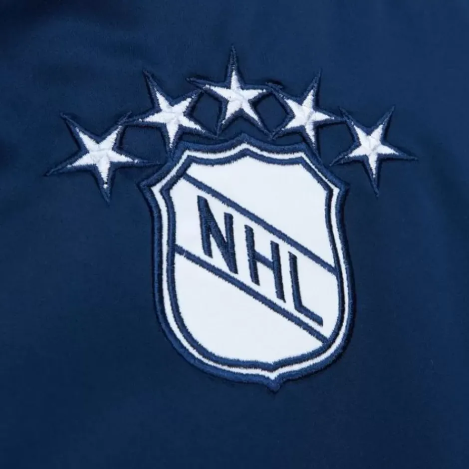 Men Mitchell & Ness Jackets & Outerwear-Heavyweight Satin Jacket Hartford Whalers