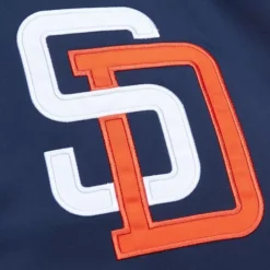 Men Mitchell & Ness Jackets & Outerwear-Heavyweight Satin Jacket San Diego Padres