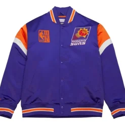 Men Mitchell & Ness Jackets & Outerwear-Heavyweight Satin Jacket Phoenix Suns