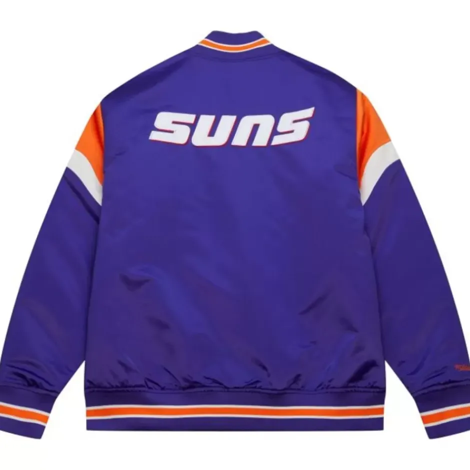 Men Mitchell & Ness Jackets & Outerwear-Heavyweight Satin Jacket Phoenix Suns