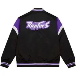 Men Mitchell & Ness Jackets & Outerwear-Heavyweight Satin Jacket Toronto Raptors