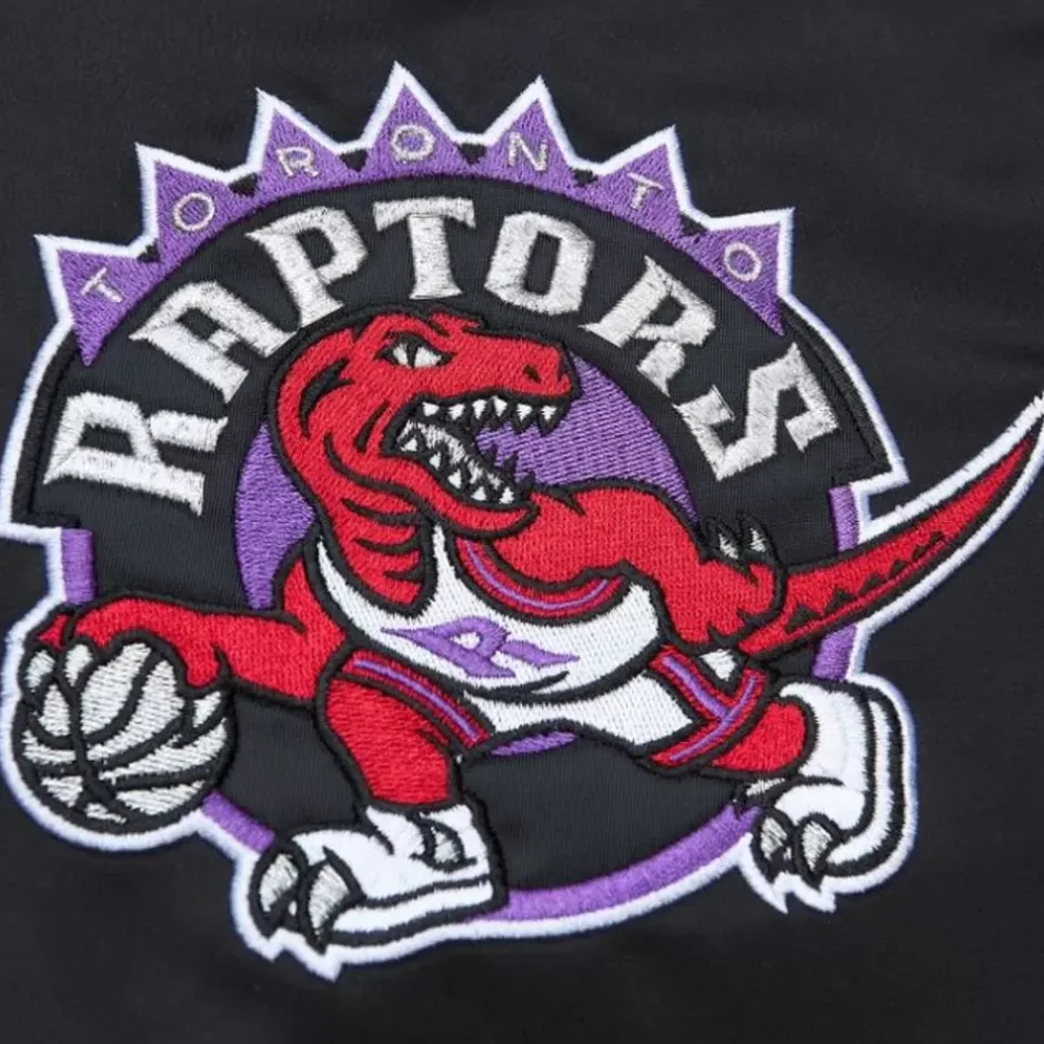 Men Mitchell & Ness Jackets & Outerwear-Heavyweight Satin Jacket Toronto Raptors