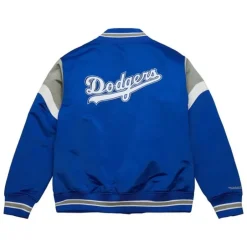 Men Mitchell & Ness Jackets & Outerwear-Heavyweight Satin Jacket Los Angeles Dodgers