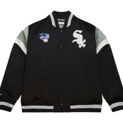 Men Mitchell & Ness Jackets & Outerwear-Heavyweight Satin Jacket Chicago White Sox