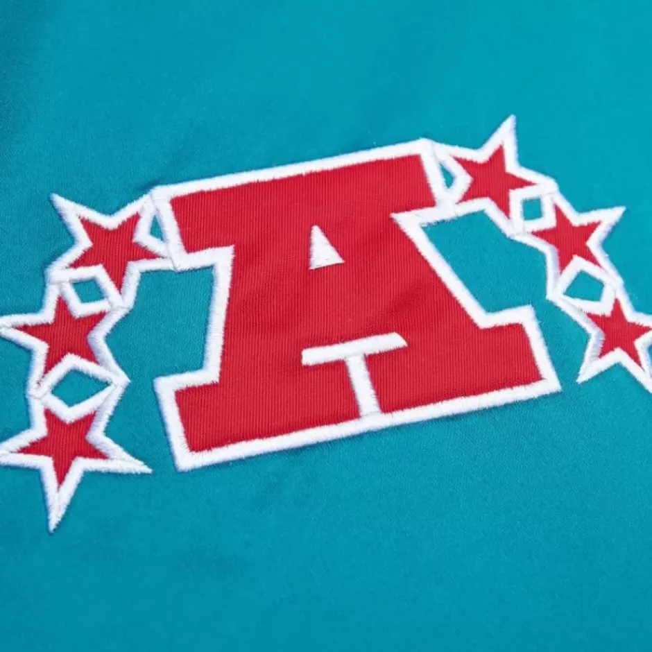 Men Mitchell & Ness Jackets & Outerwear-Heavyweight Satin Jacket Jacksonville Jaguars