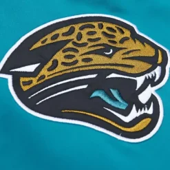 Men Mitchell & Ness Jackets & Outerwear-Heavyweight Satin Jacket Jacksonville Jaguars