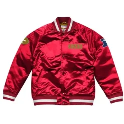 Men Mitchell & Ness Jackets & Outerwear-Heavyweight Satin Jacket San Francisco 49Ers