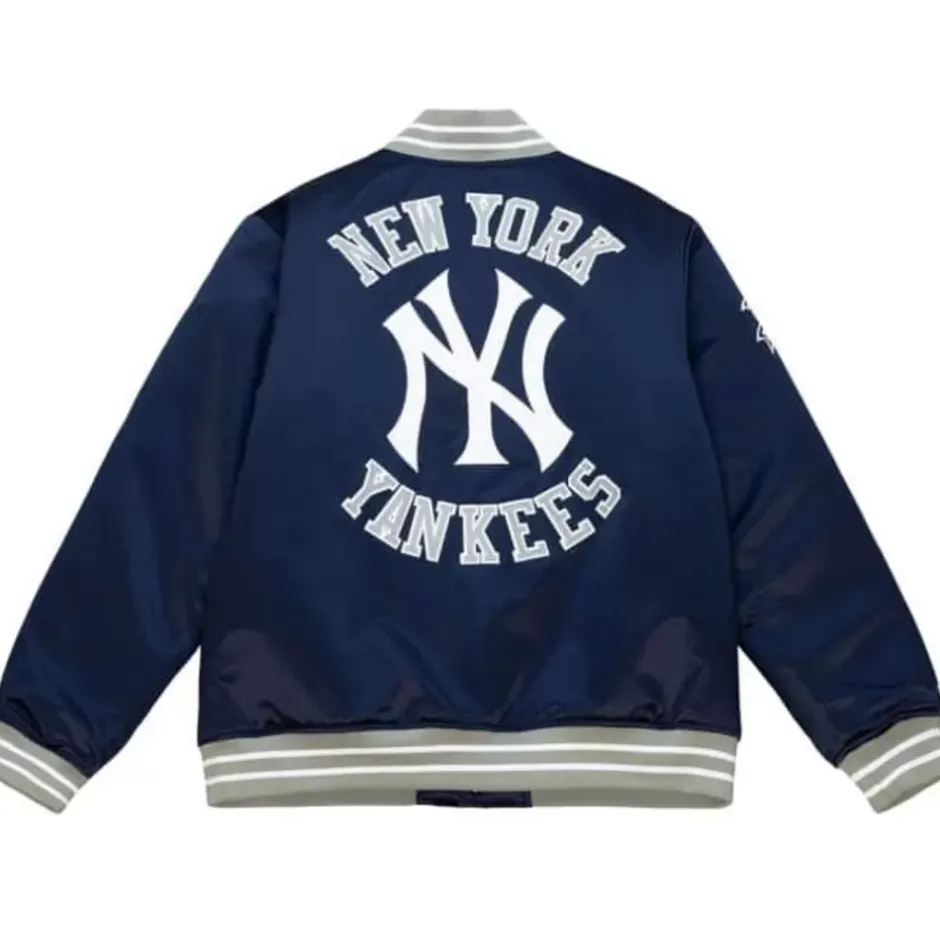 Men Mitchell & Ness Jackets & Outerwear-Heavyweight Satin Jacket New York Yankees