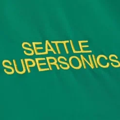 Men Mitchell & Ness Jackets & Outerwear-Heavyweight Satin Jacket Seattle Supersonics