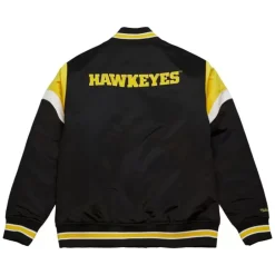 Men Mitchell & Ness Jackets & Outerwear-Heavyweight Satin Jacket University Of Iowa