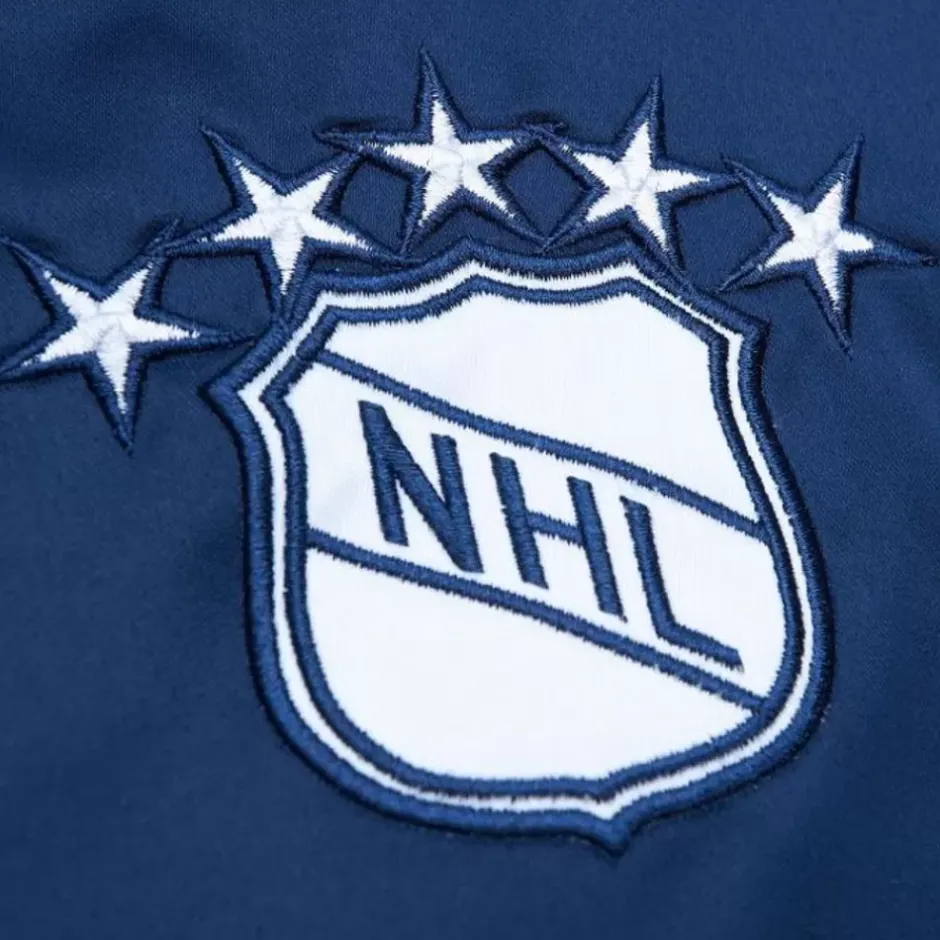 Men Mitchell & Ness Jackets & Outerwear-Heavyweight Satin Jacket Winnipeg Jets