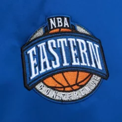 Men Mitchell & Ness Jackets & Outerwear-Heavyweight Satin Jacket New Jersey Nets