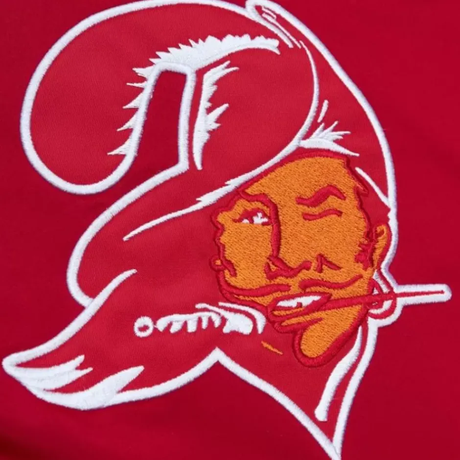 Men Mitchell & Ness Jackets & Outerwear-Heavyweight Satin Jacket Tampa Bay Buccaneers