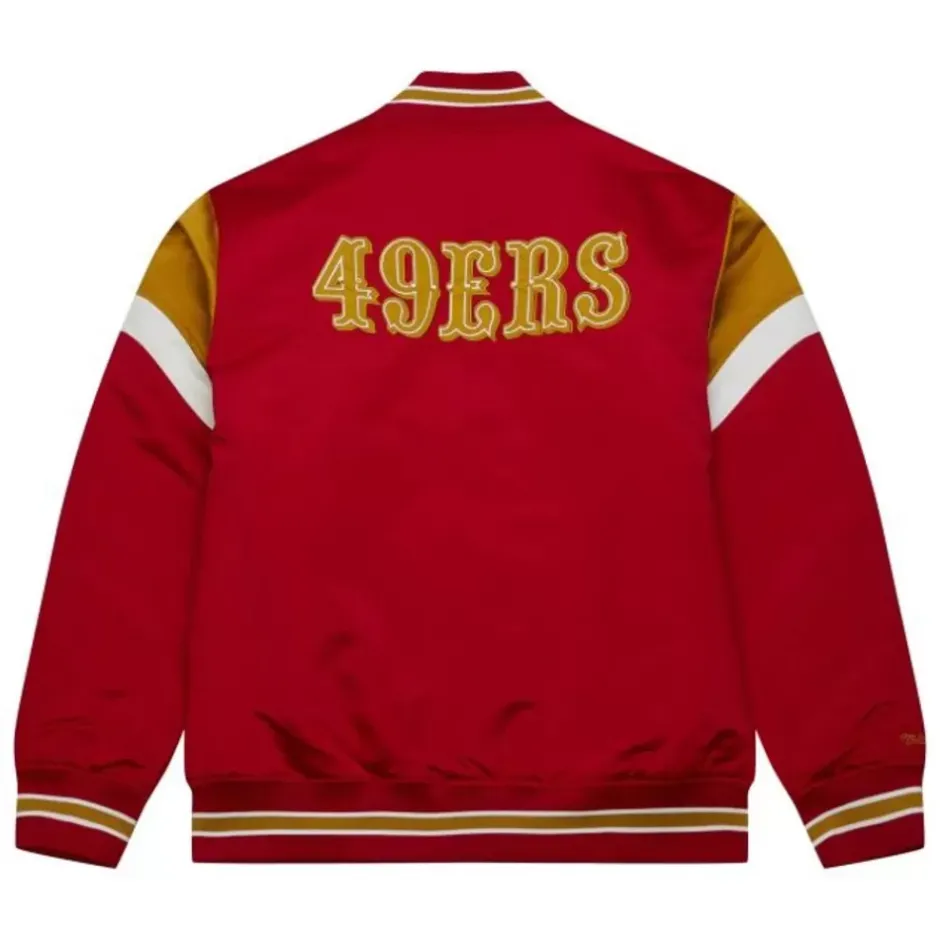 Men Mitchell & Ness Jackets & Outerwear-Heavyweight Satin Jacket San Francisco 49Ers