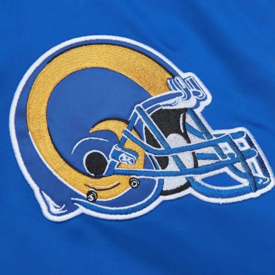 Men Mitchell & Ness Jackets & Outerwear-Heavyweight Satin Jacket Los Angeles Rams