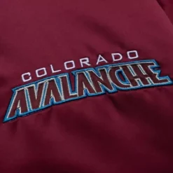 Men Mitchell & Ness Jackets & Outerwear-Heavyweight Satin Jacket Colorado Avalanche