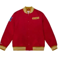 Men Mitchell & Ness Jackets & Outerwear-Heavyweight Satin Jacket San Francisco 49Ers
