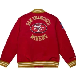 Men Mitchell & Ness Jackets & Outerwear-Heavyweight Satin Jacket San Francisco 49Ers