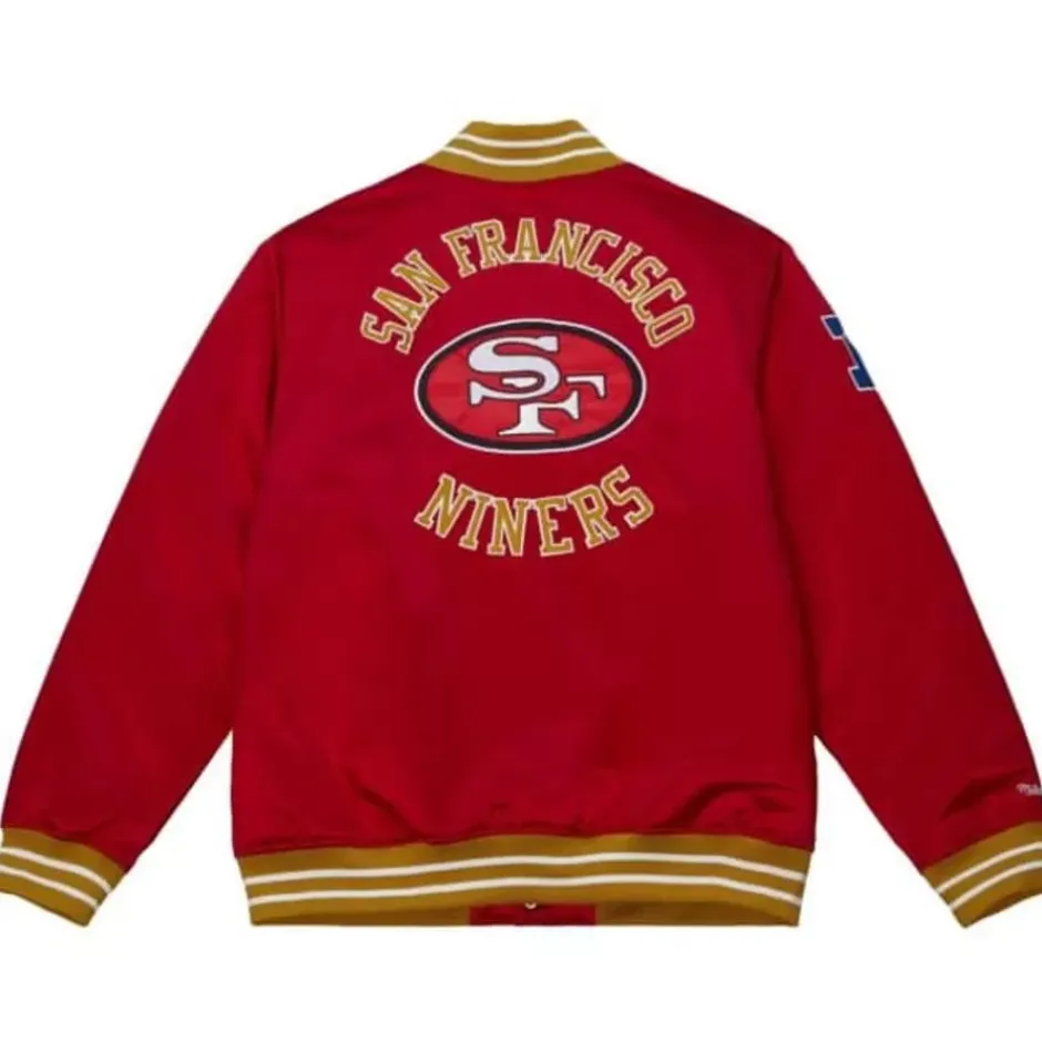 Men Mitchell & Ness Jackets & Outerwear-Heavyweight Satin Jacket San Francisco 49Ers