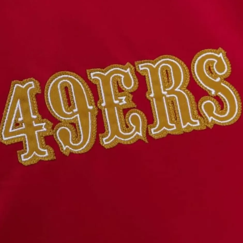 Men Mitchell & Ness Jackets & Outerwear-Heavyweight Satin Jacket San Francisco 49Ers