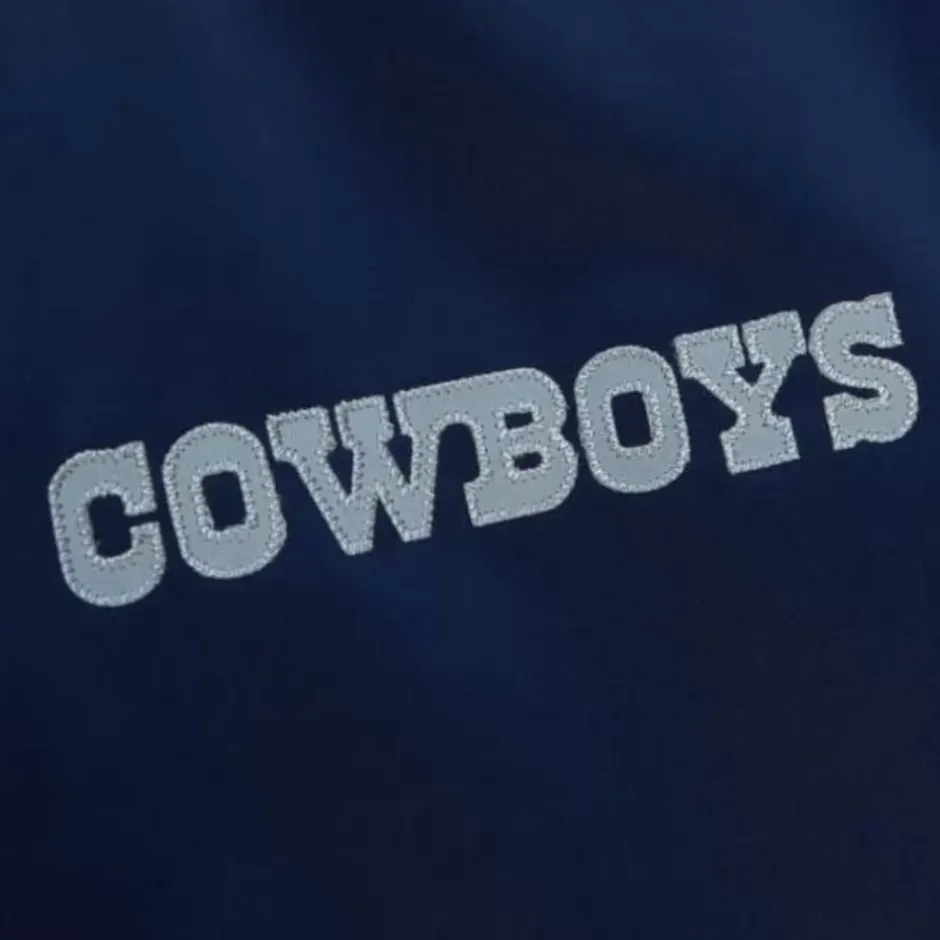 Men Mitchell & Ness Jackets & Outerwear-Heavyweight Satin Jacket Dallas Cowboys