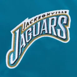 Men Mitchell & Ness Jackets & Outerwear-Heavyweight Satin Jacket Jacksonville Jaguars