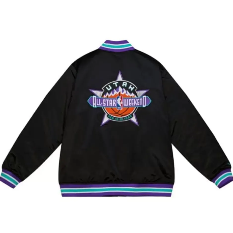 Men Mitchell & Ness Jackets & Outerwear-Heavyweight Satin Jacket Update All Star 1993