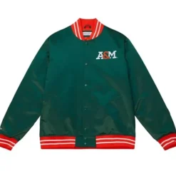 Men Mitchell & Ness Jackets & Outerwear-Heavyweight Satin Jacket Florida A&M University
