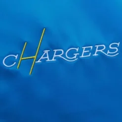 Men Mitchell & Ness Jackets & Outerwear-Heavyweight Satin Jacket Los Angeles Chargers