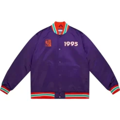 Men Mitchell & Ness Jackets & Outerwear-Heavyweight Satin Jacket Update All Star 1995