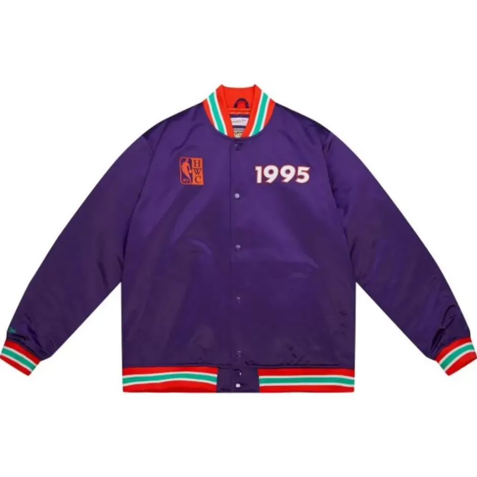 Men Mitchell & Ness Jackets & Outerwear-Heavyweight Satin Jacket Update All Star 1995