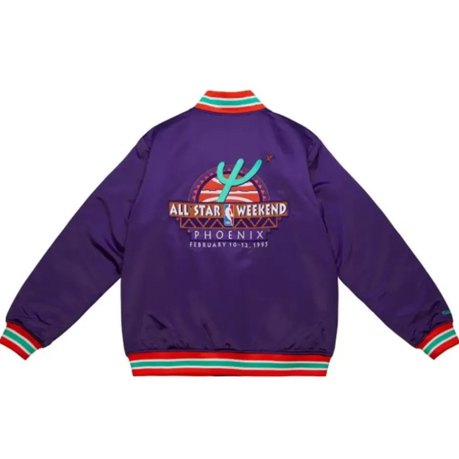 Men Mitchell & Ness Jackets & Outerwear-Heavyweight Satin Jacket Update All Star 1995