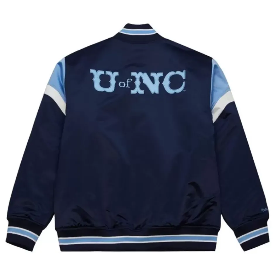 Men Mitchell & Ness Jackets & Outerwear-Heavyweight Satin Jacket University Of North Carolina