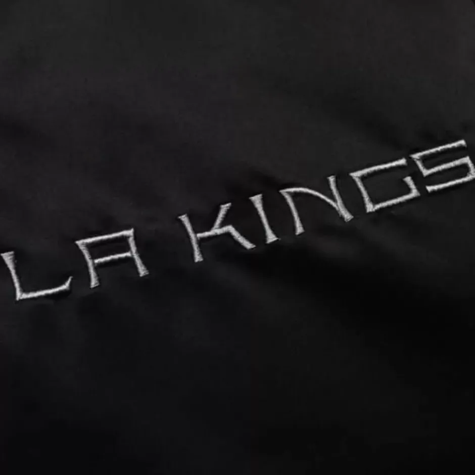 Men Mitchell & Ness Jackets & Outerwear-Heavyweight Satin Jacket Update Los Angeles Kings