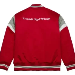 Men Mitchell & Ness Jackets & Outerwear-Heavyweight Satin Jacket Detroit Red Wings