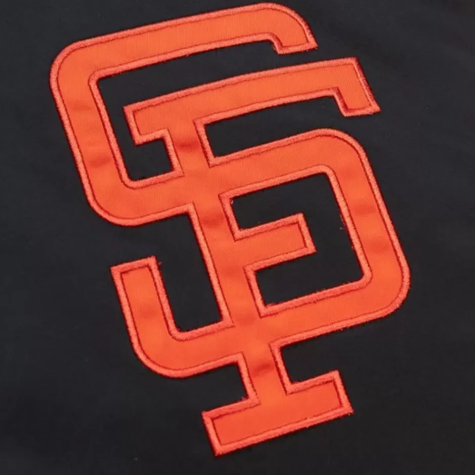 Men Mitchell & Ness Jackets & Outerwear-Heavyweight Satin Jacket San Francisco Giants