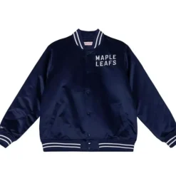 Men Mitchell & Ness Jackets & Outerwear-Heavyweight Satin Jacket Toronto Maple Leafs