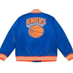Men Mitchell & Ness Jackets & Outerwear-Heavyweight Satin Jacket New York Knicks