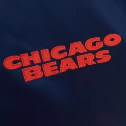 Men Mitchell & Ness Jackets & Outerwear-Heavyweight Satin Jacket Chicago Bears