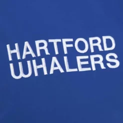 Men Mitchell & Ness Jackets & Outerwear-Heavyweight Satin Jacket Hartford Whalers