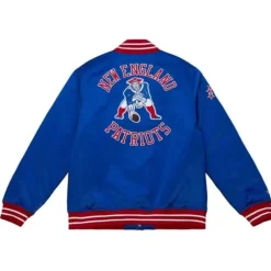 Men Mitchell & Ness Jackets & Outerwear-Heavyweight Satin Jacket New England Patriots