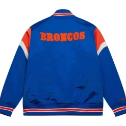 Men Mitchell & Ness Jackets & Outerwear-Heavyweight Satin Jacket Denver Broncos