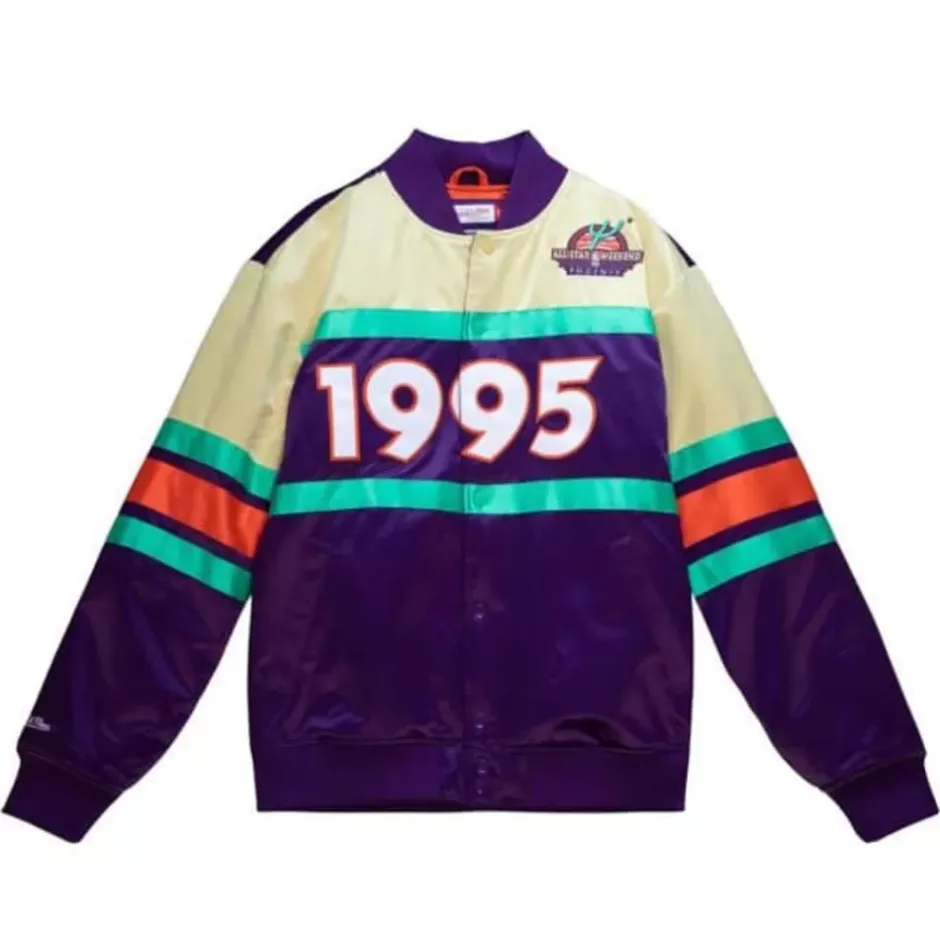 Men Mitchell & Ness Jackets & Outerwear-Heavyweight Satin Jacket All Star 1994-95